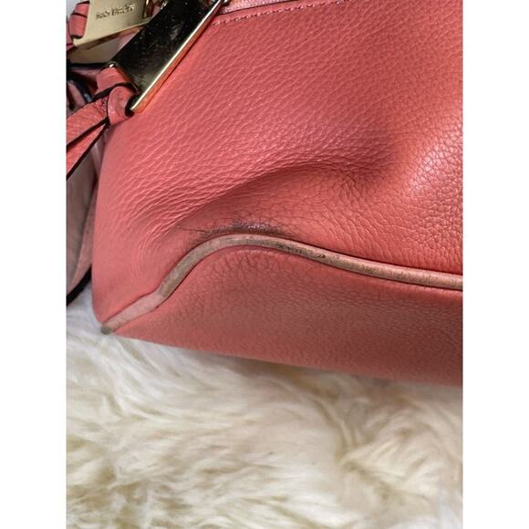 Michael Kors Peach and Coral Color leather Back Pack / Shoulder Bag / Purse - Picture 6 of 8